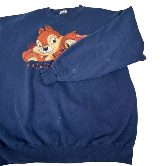 VTG Disney Catalog Women's Blue Chip & Dale Nothin But Nutty Pullover Sweatshirt - Picture 5 of 11